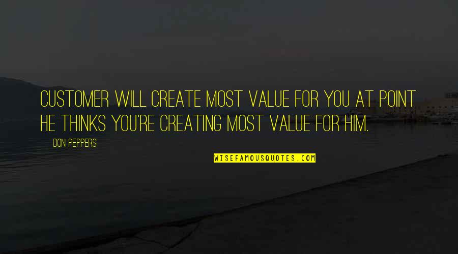 Creating Value Quotes By Don Peppers: Customer will create most value for you at