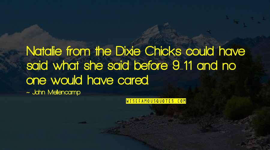 Creative And Innovative Quotes By John Mellencamp: Natalie from the Dixie Chicks could have said