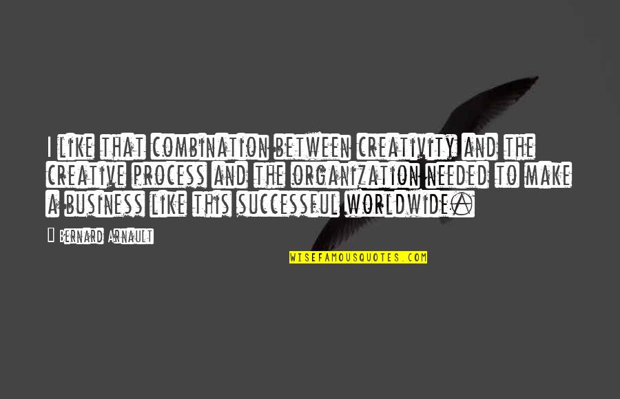 Creative Business Quotes By Bernard Arnault: I like that combination between creativity and the