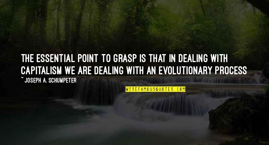 Creative Destruction Quotes By Joseph A. Schumpeter: The essential point to grasp is that in Creative Destruction Quotes By Joseph A. Schumpeter: The essential point to grasp is that in