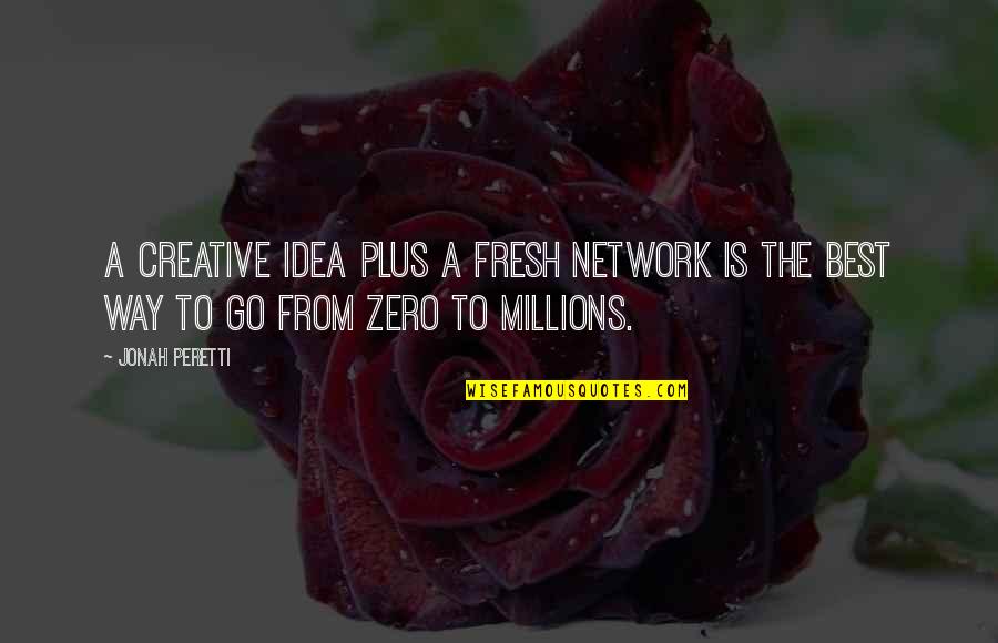 Creative Ideas Quotes By Jonah Peretti: A creative idea plus a fresh network is