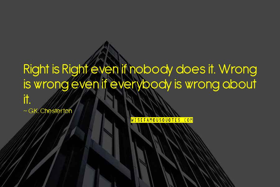 Creative Passion Quotes By G.K. Chesterton: Right is Right even if nobody does it.