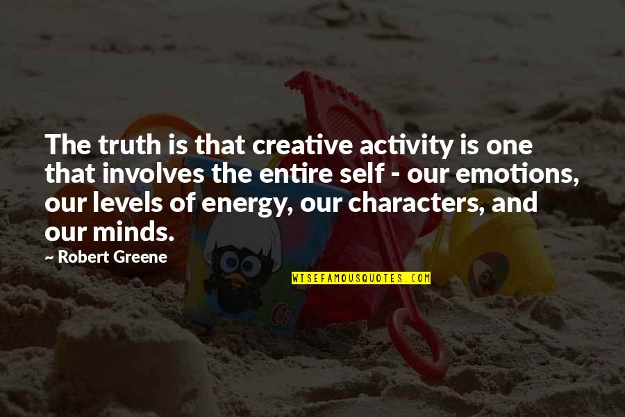 Creative Posters With Quotes By Robert Greene: The truth is that creative activity is one Creative Posters With Quotes By Robert Greene: The truth is that creative activity is one