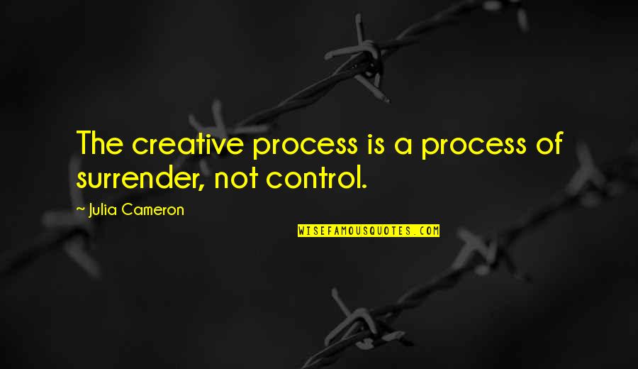 Creative Process Quotes By Julia Cameron: The creative process is a process of surrender,