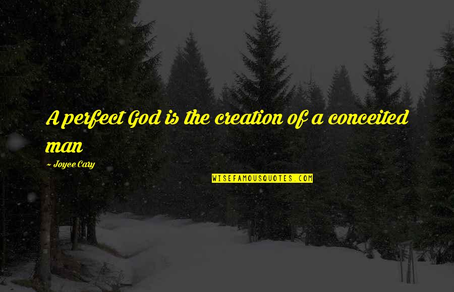 Creativity And God Quotes By Joyce Cary: A perfect God is the creation of a
