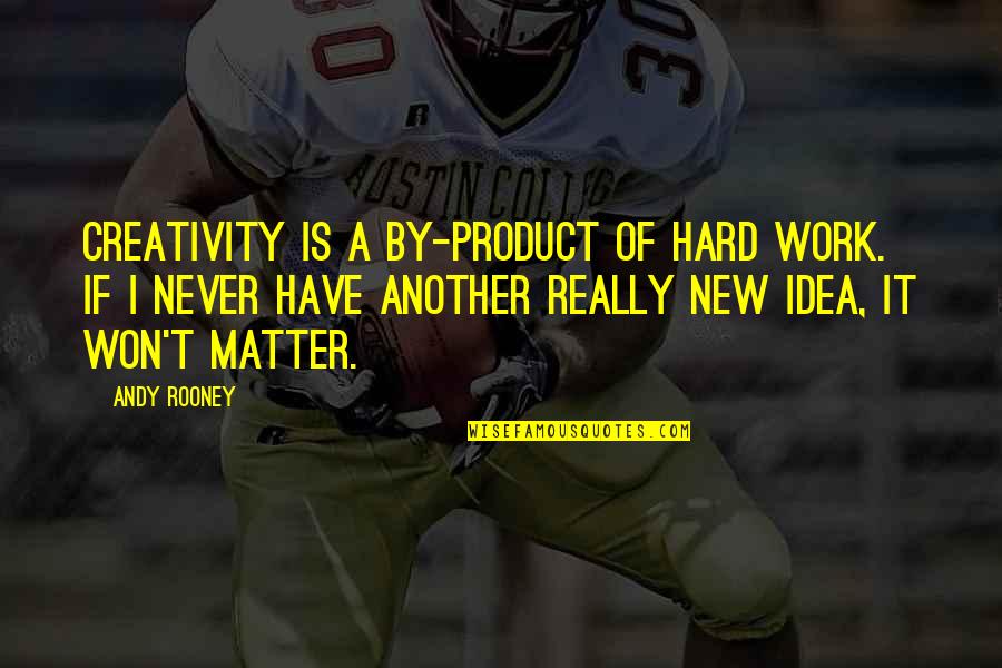 Creativity And Hard Work Quotes By Andy Rooney: Creativity is a by-product of hard work. If