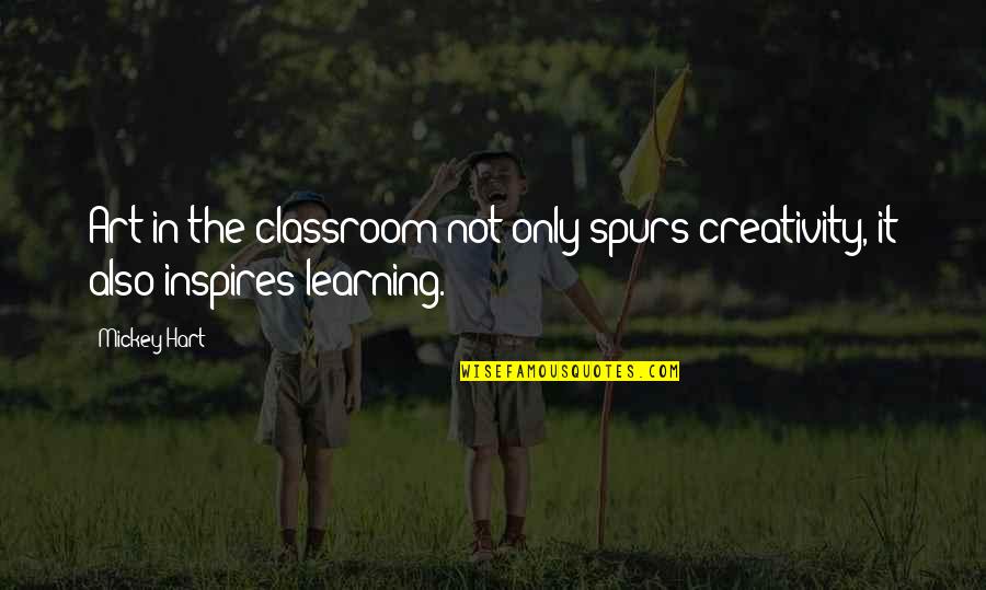 Creativity And Learning Quotes By Mickey Hart: Art in the classroom not only spurs creativity,