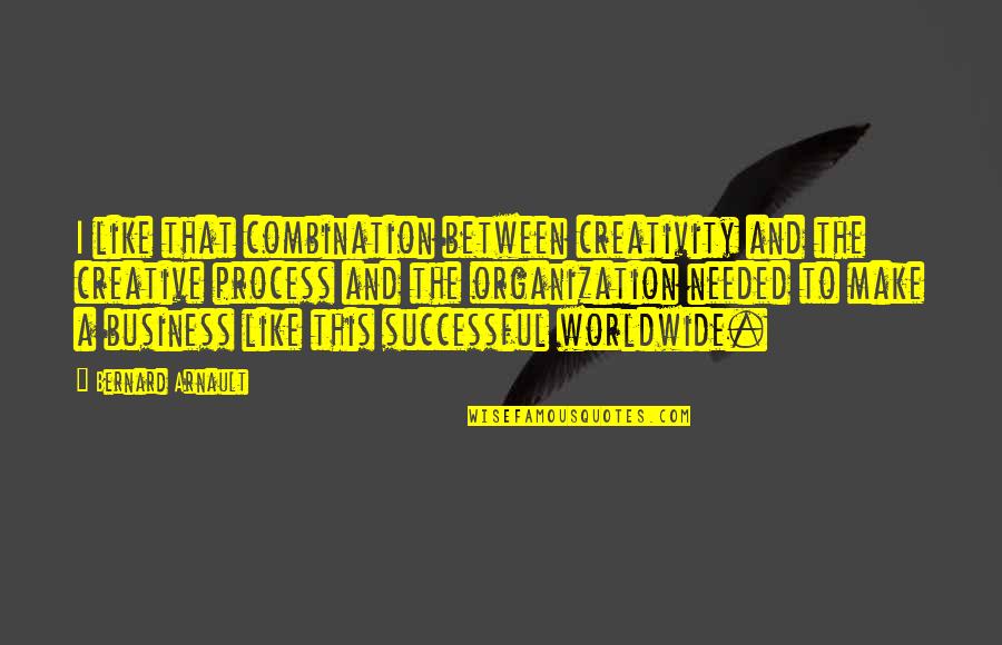 Creativity In Business Quotes By Bernard Arnault: I like that combination between creativity and the