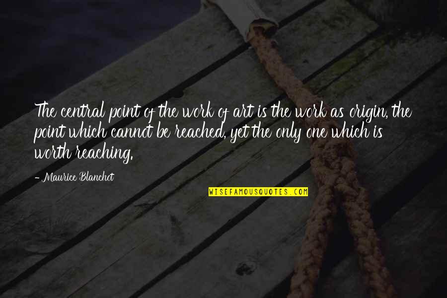 Creativity Of Art Quotes By Maurice Blanchot: The central point of the work of art