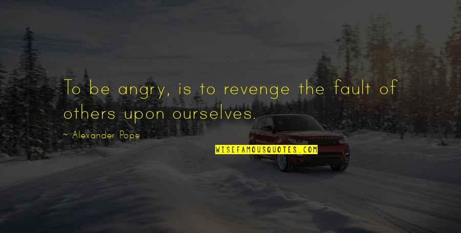 Creatress Quotes By Alexander Pope: To be angry, is to revenge the fault