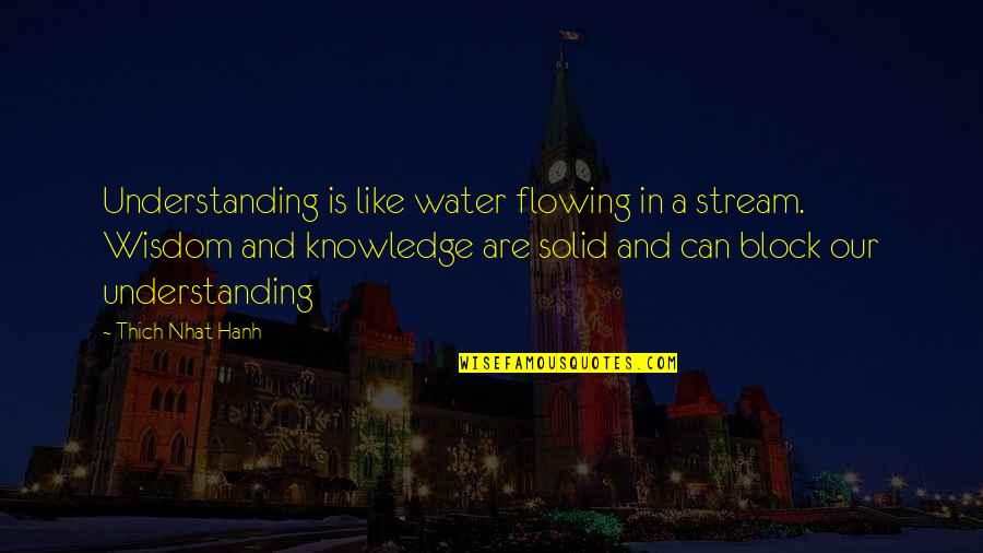 Crederci Quotes By Thich Nhat Hanh: Understanding is like water flowing in a stream.