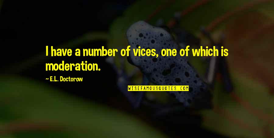 Crediblebh Quotes By E.L. Doctorow: I have a number of vices, one of
