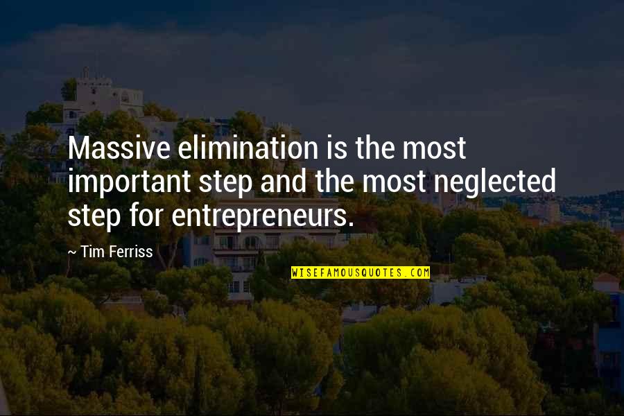 Credit And Collection Quotes By Tim Ferriss: Massive elimination is the most important step and
