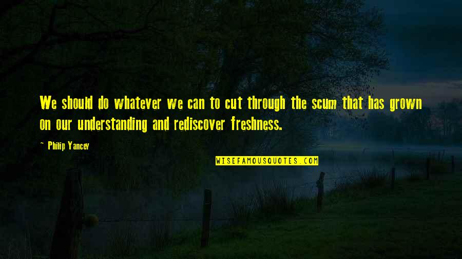 Credit Crunch Quotes By Philip Yancey: We should do whatever we can to cut