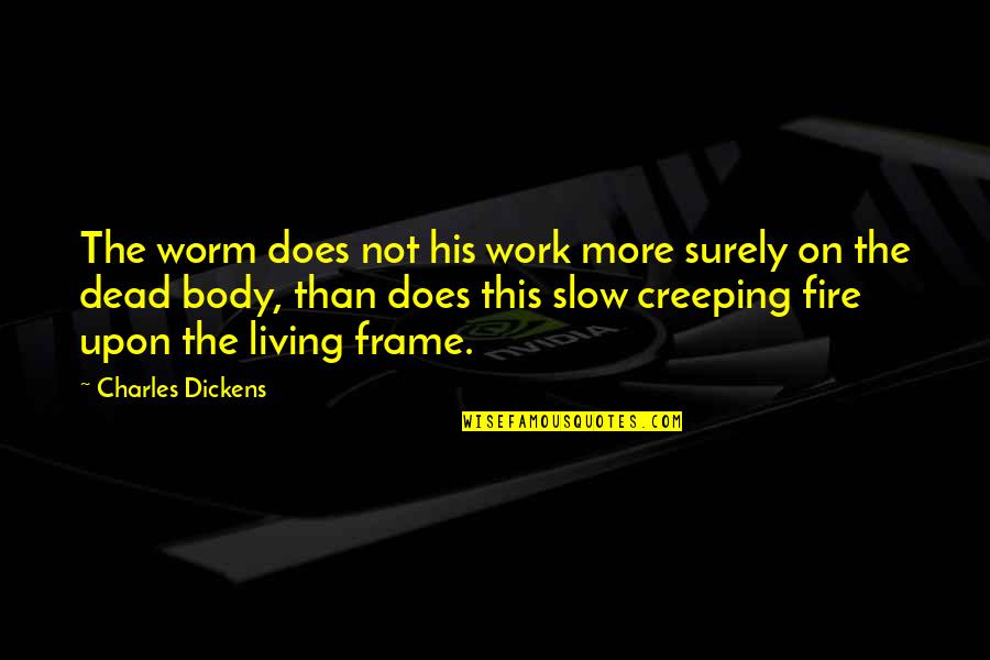 Creeping Up Quotes By Charles Dickens: The worm does not his work more surely
