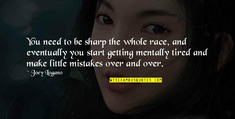 Creepy Smile Quotes By Joey Logano: You need to be sharp the whole race, Creepy Smile Quotes By Joey Logano: You need to be sharp the whole race,