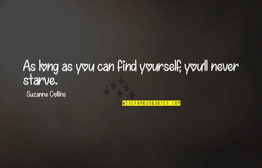 Cremes Quotes By Suzanne Collins: As long as you can find yourself, you'll