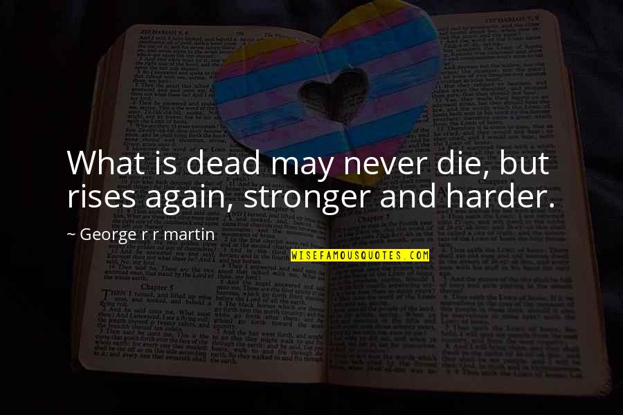 Cremieux Shirts Quotes By George R R Martin: What is dead may never die, but rises
