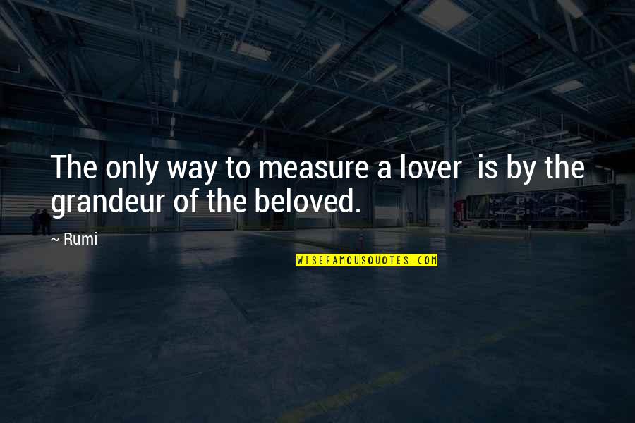 Cressy Quotes By Rumi: The only way to measure a lover is Cressy Quotes By Rumi: The only way to measure a lover is