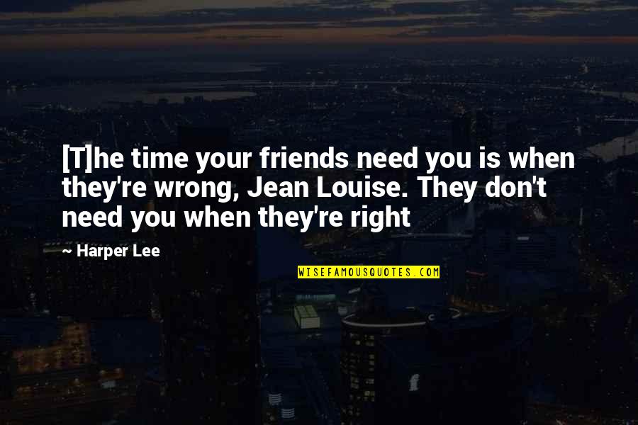 Crevasses Deep Quotes By Harper Lee: [T]he time your friends need you is when