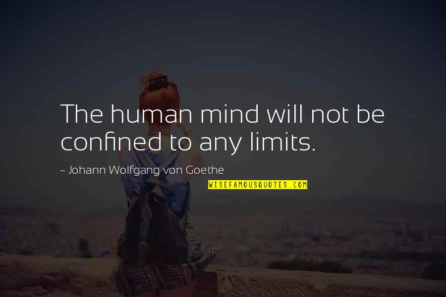 Creveling Lounge Quotes By Johann Wolfgang Von Goethe: The human mind will not be confined to