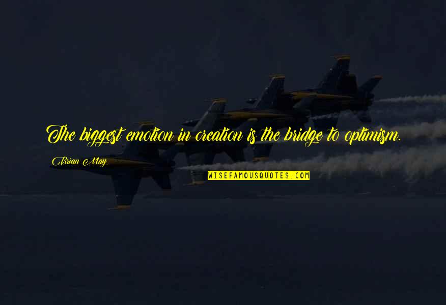 Crewcuts Quotes By Brian May: The biggest emotion in creation is the bridge