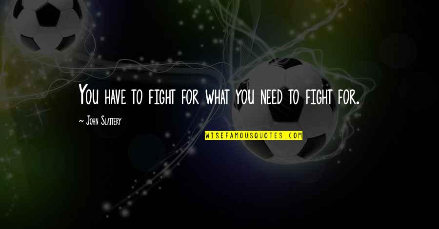 Cried For Help Quotes By John Slattery: You have to fight for what you need