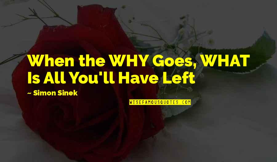 Crikey Quotes By Simon Sinek: When the WHY Goes, WHAT Is All You'll