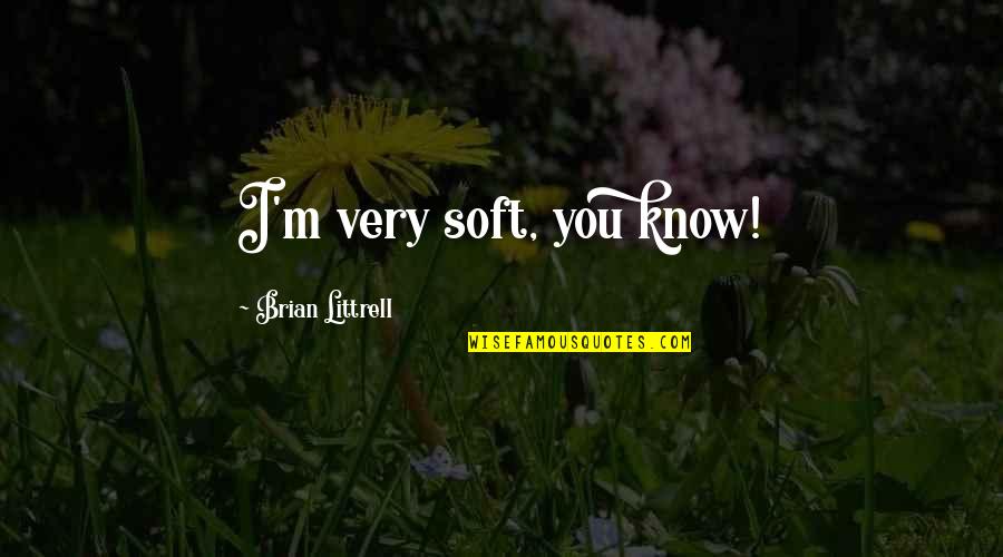 Crilley Jason Quotes By Brian Littrell: I'm very soft, you know!
