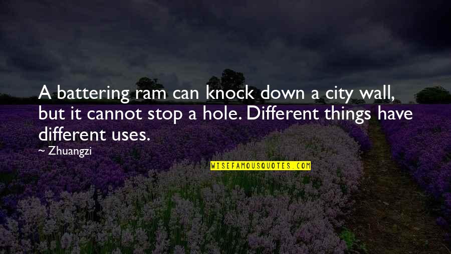 Criminel Kai Quotes By Zhuangzi: A battering ram can knock down a city