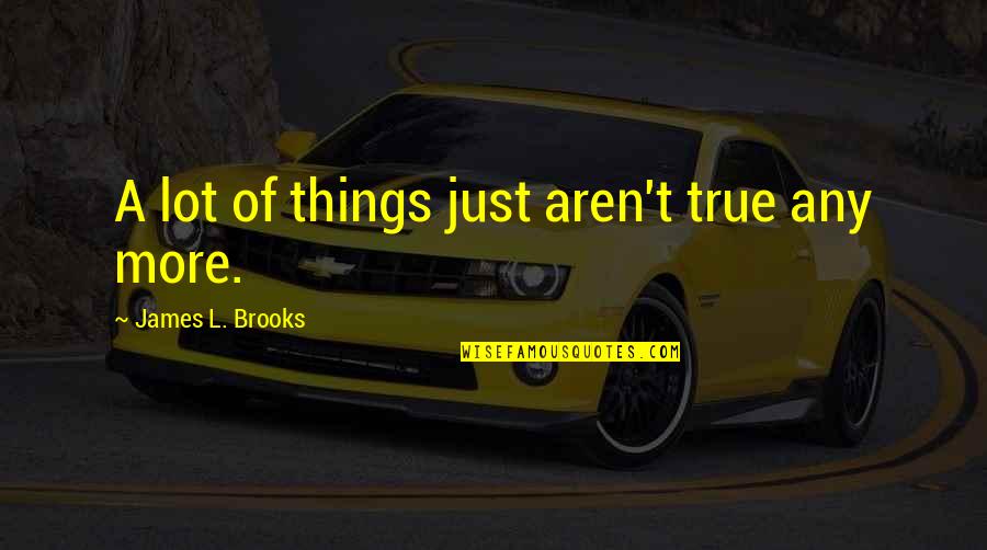 Crincoli Hillside Quotes By James L. Brooks: A lot of things just aren't true any Crincoli Hillside Quotes By James L. Brooks: A lot of things just aren't true any