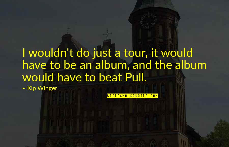 Cringiest Motivational Quotes By Kip Winger: I wouldn't do just a tour, it would