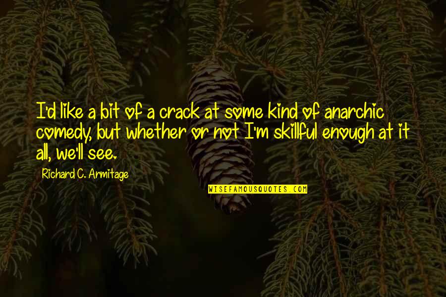 Criscrossed Quotes By Richard C. Armitage: I'd like a bit of a crack at