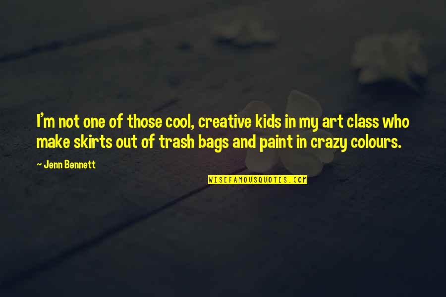 Crisscrossed Fabric Pattern Quotes By Jenn Bennett: I'm not one of those cool, creative kids