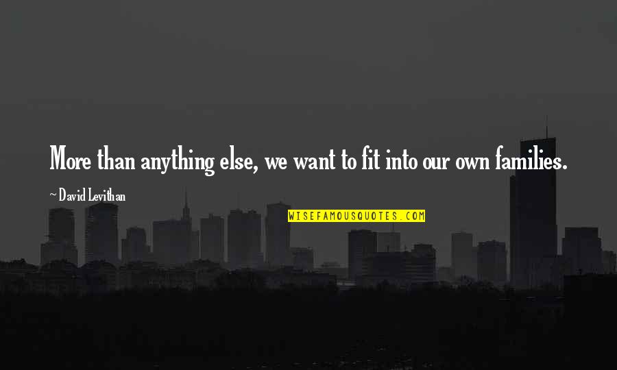 Cristaldi Vineyards Quotes By David Levithan: More than anything else, we want to fit Cristaldi Vineyards Quotes By David Levithan: More than anything else, we want to fit