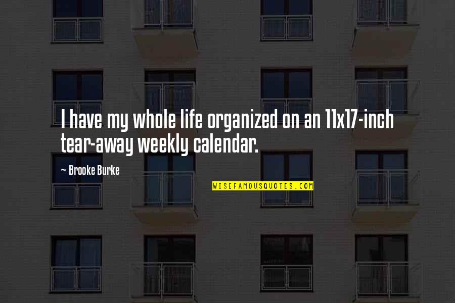 Criticare 506n3 Quotes By Brooke Burke: I have my whole life organized on an