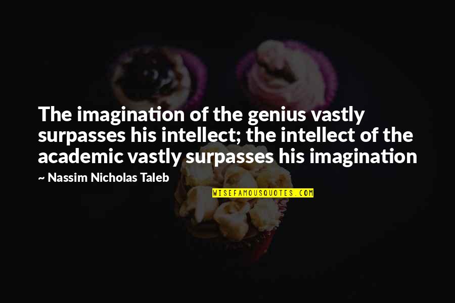 Critics Art Quotes By Nassim Nicholas Taleb: The imagination of the genius vastly surpasses his