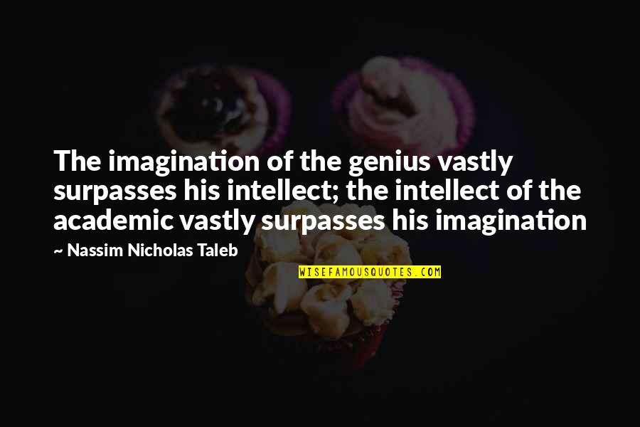 Critics Art Quotes By Nassim Nicholas Taleb: The imagination of the genius vastly surpasses his Critics Art Quotes By Nassim Nicholas Taleb: The imagination of the genius vastly surpasses his
