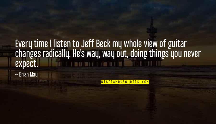 Crofoot Wedding Quotes By Brian May: Every time I listen to Jeff Beck my