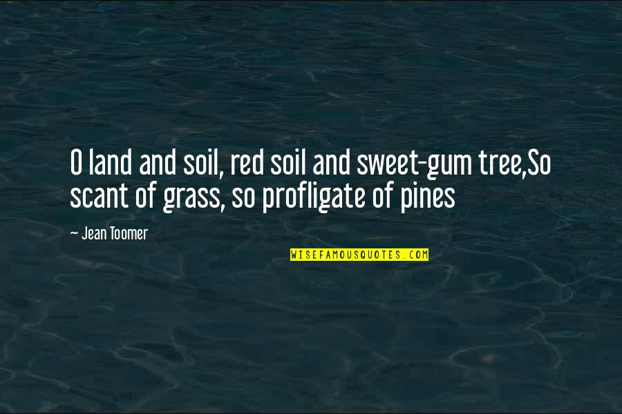 Crohn's Picture Quotes By Jean Toomer: O land and soil, red soil and sweet-gum