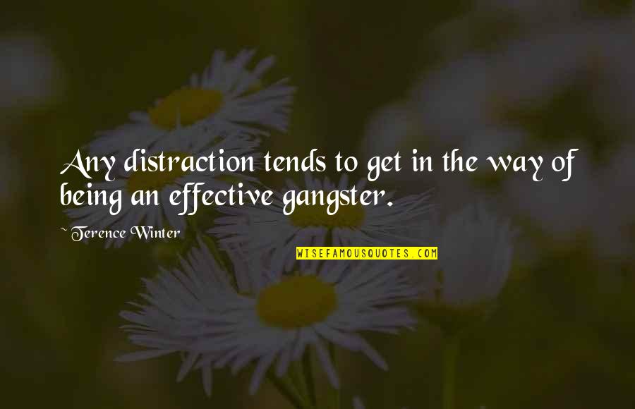 Croma Virus Quotes By Terence Winter: Any distraction tends to get in the way