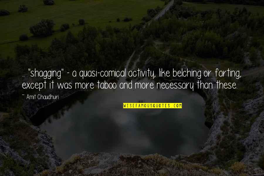 Cronologico Significado Quotes By Amit Chaudhuri: ... "shagging" - a quasi-comical activity, like belching