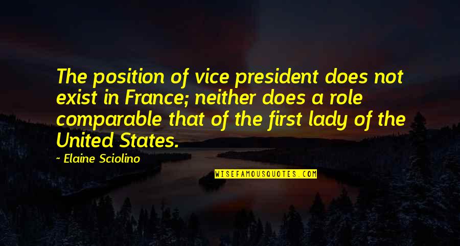 Croquis Cafe Quotes By Elaine Sciolino: The position of vice president does not exist