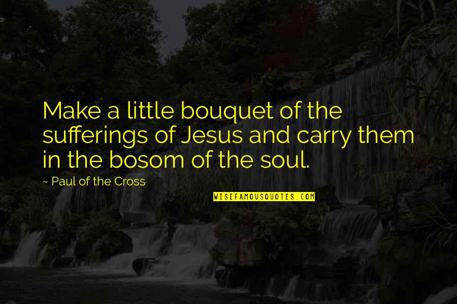 Cross Of Jesus Quotes By Paul Of The Cross: Make a little bouquet of the sufferings of
