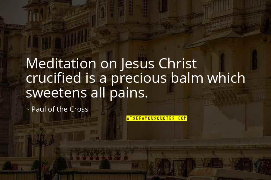 Cross Of Jesus Quotes By Paul Of The Cross: Meditation on Jesus Christ crucified is a precious