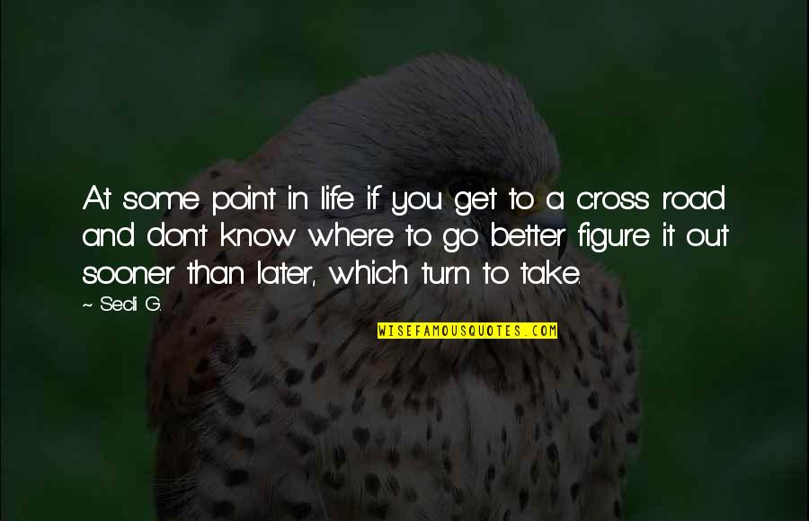 Cross Road Quotes By Secli G.: At some point in life if you get