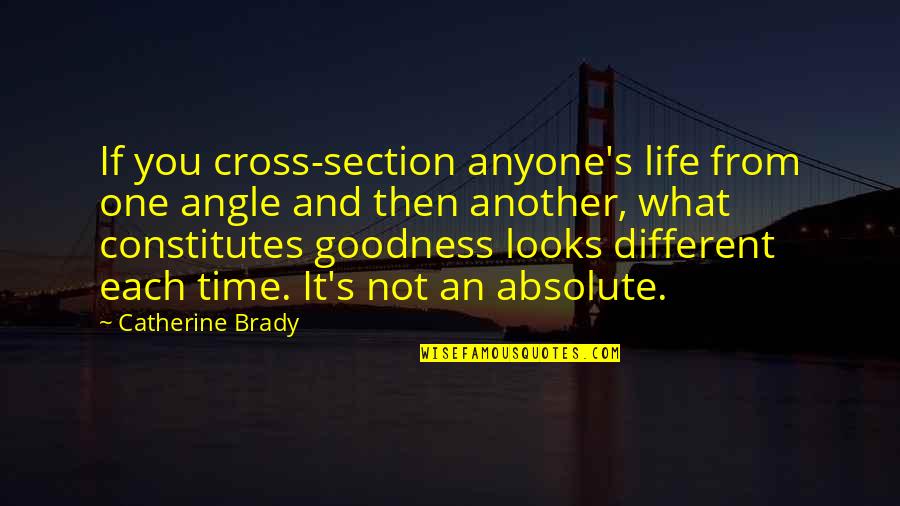 Cross Section Quotes By Catherine Brady: If you cross-section anyone's life from one angle