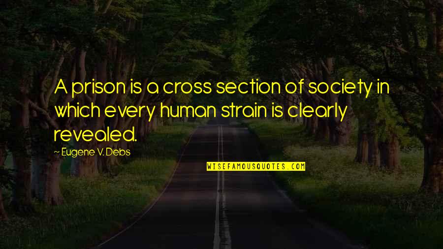 Cross Section Quotes By Eugene V. Debs: A prison is a cross section of society