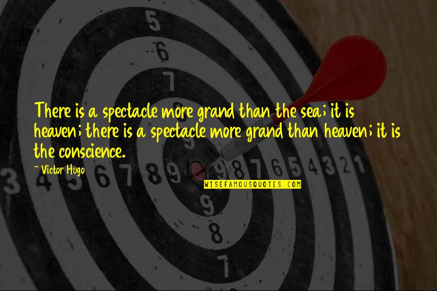 Cross Stitched Quotes By Victor Hugo: There is a spectacle more grand than the Cross Stitched Quotes By Victor Hugo: There is a spectacle more grand than the