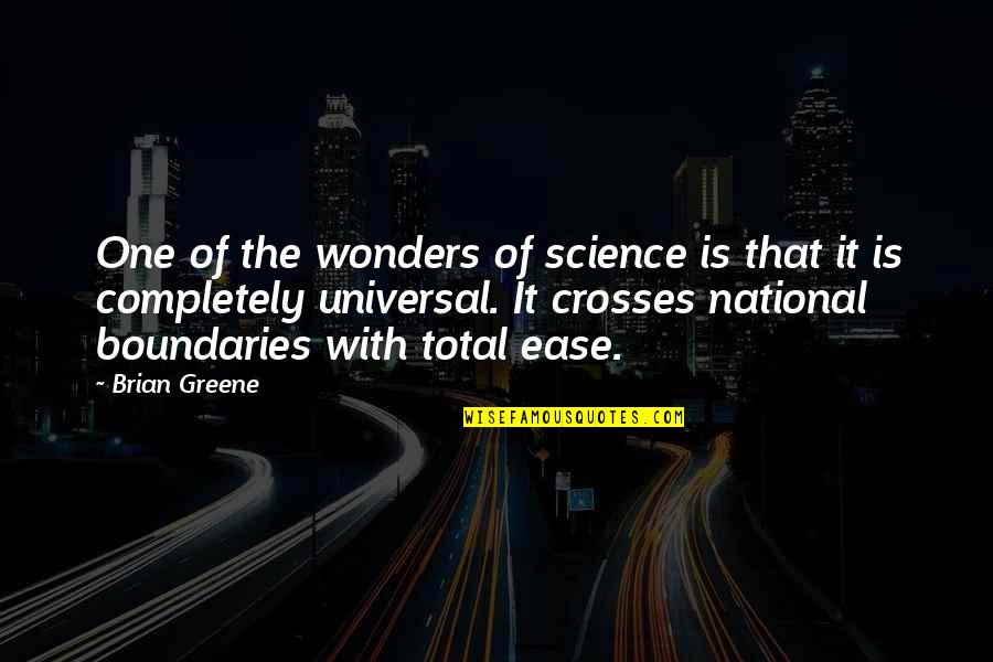 Crosses With Quotes By Brian Greene: One of the wonders of science is that